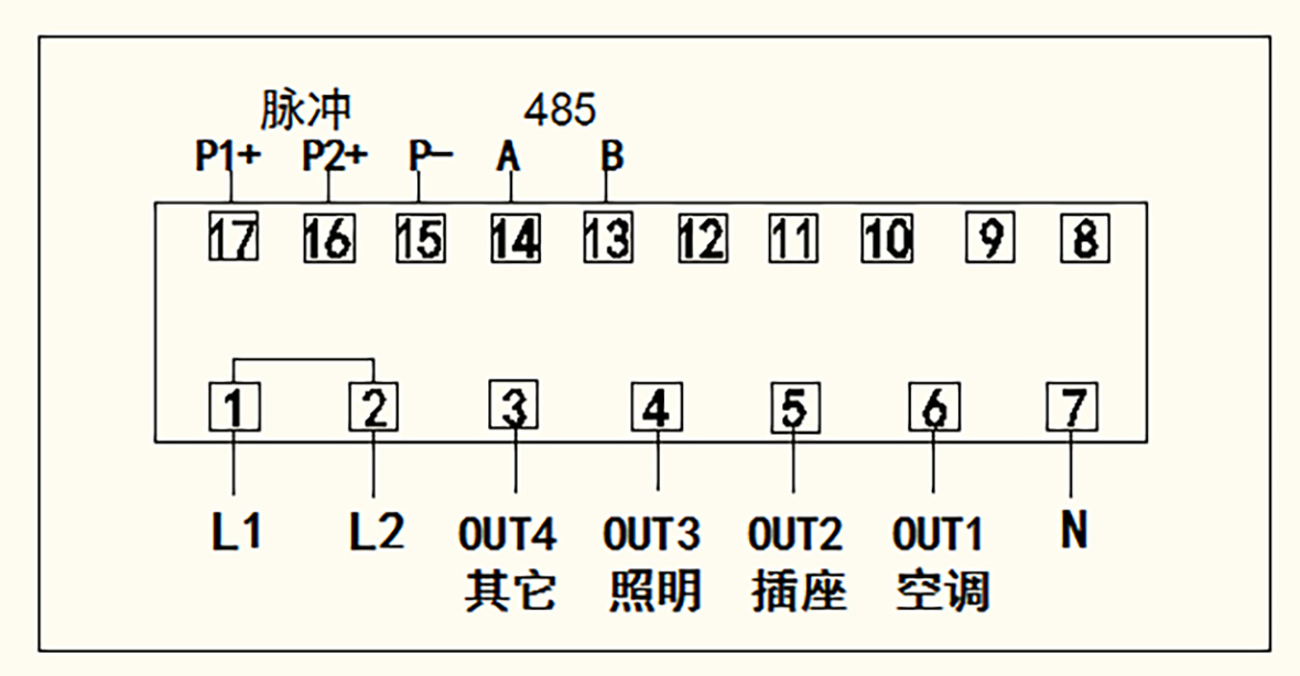 四回路電能表端子接線圖 四回路電能表(biǎo)端子接線(xiàn)圖